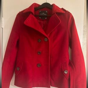 Red cozy coat
